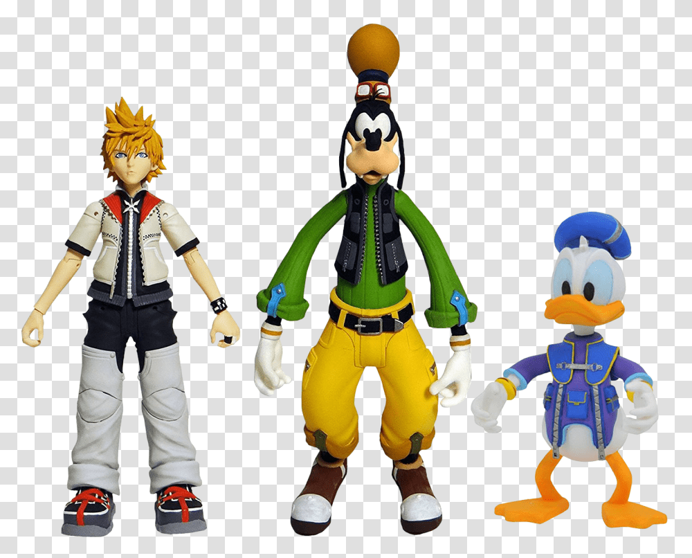 Goofy Roxas Kingdom Hearts Figure, Person, Toy, Figurine, Doll Transparent Png