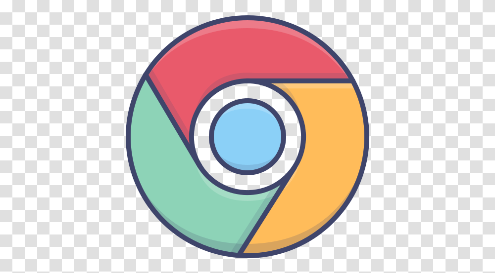 Google Chrome Logo Browser Free Icon Navegador En, Disk, Dvd, Tape, Electronics Transparent Png