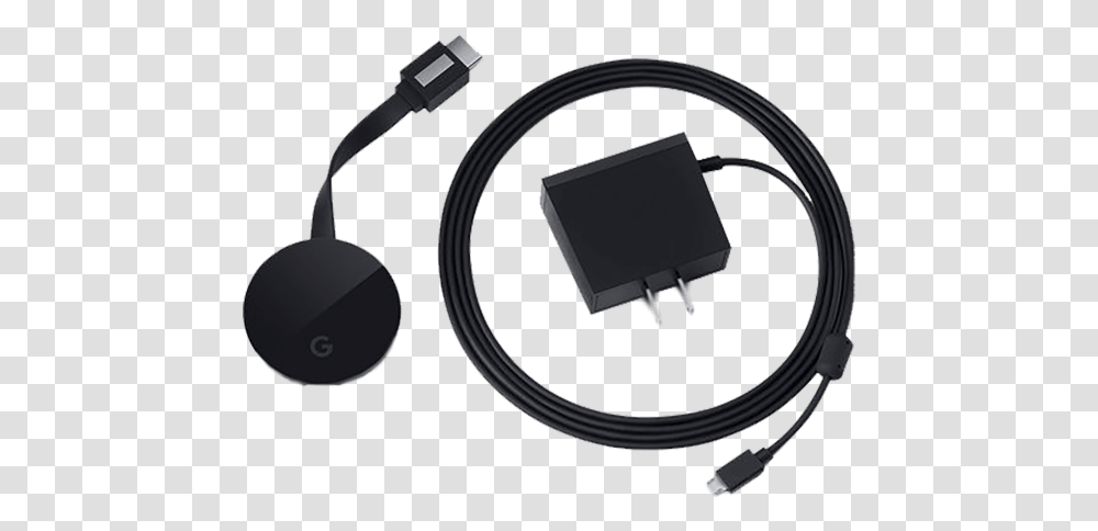 Google Chromecast Ultra, Adapter, Cable, Plug Transparent Png