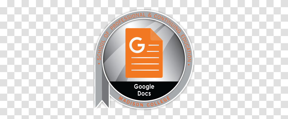 Google Docs Workshop Google Docs Logo Orange, Label, Text, Number, Symbol Transparent Png