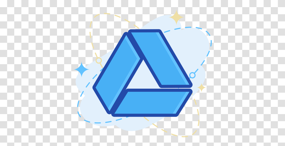 Google Drive Logo Icon Of Colored Outline Style Available Clip Art, Triangle, Alphabet, Text Transparent Png