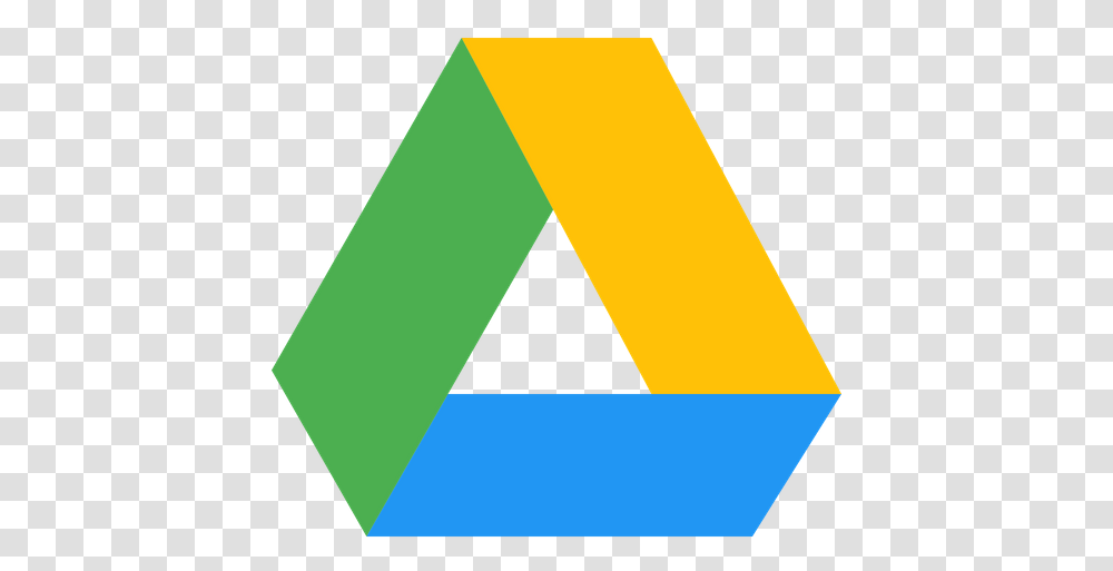 Google Drive Logo Icon Of Flat Style Google Drive Icone, Triangle, Text, Label Transparent Png