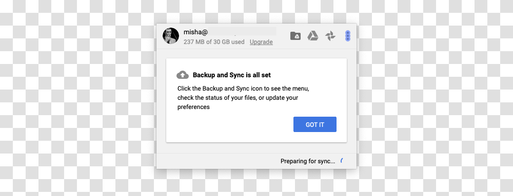 Google Drive Sync For Mac Screenshot, Text, File, Business Card, Paper Transparent Png