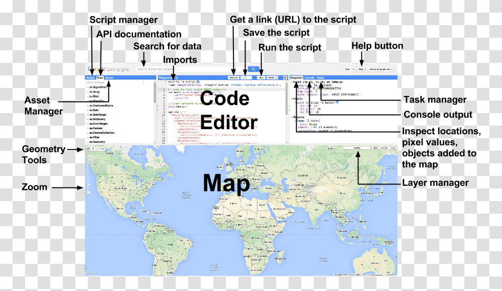 Google Earth Engine Code Editor Google Earth Engine Code Editor, Plot, Map, Diagram, Atlas Transparent Png