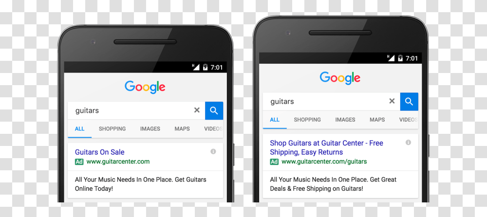 Google Expanded Text Ads Go Live Text Ad Vs Expanded Text Ad, Mobile Phone, Electronics, Cell Phone, Iphone Transparent Png