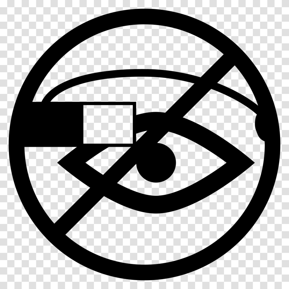 Google Glasses Not Allowed Symbol Drop Call Icon, Logo, Trademark, Lamp, Stencil Transparent Png