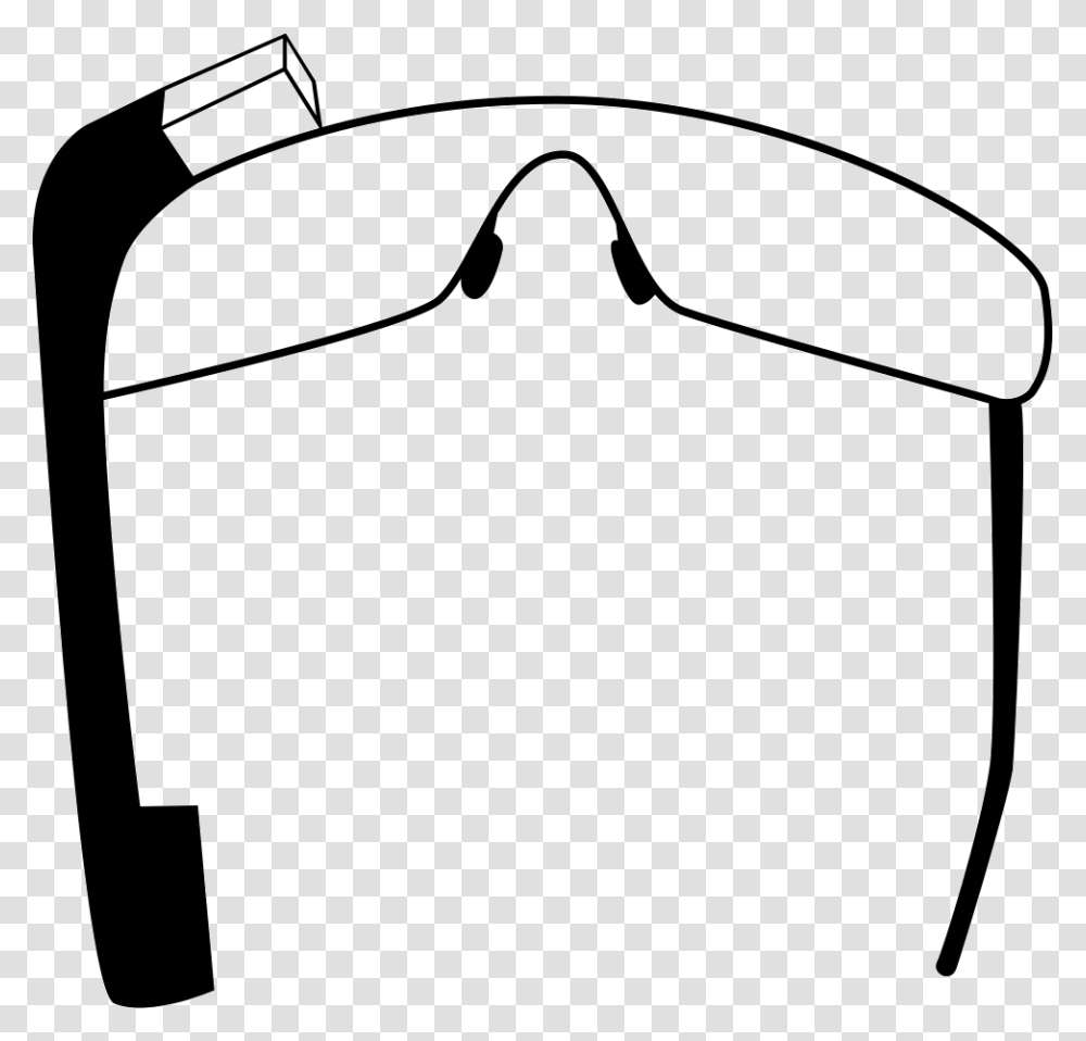 Google Glasses Top View, Axe, Tool, Stencil, Mustache Transparent Png