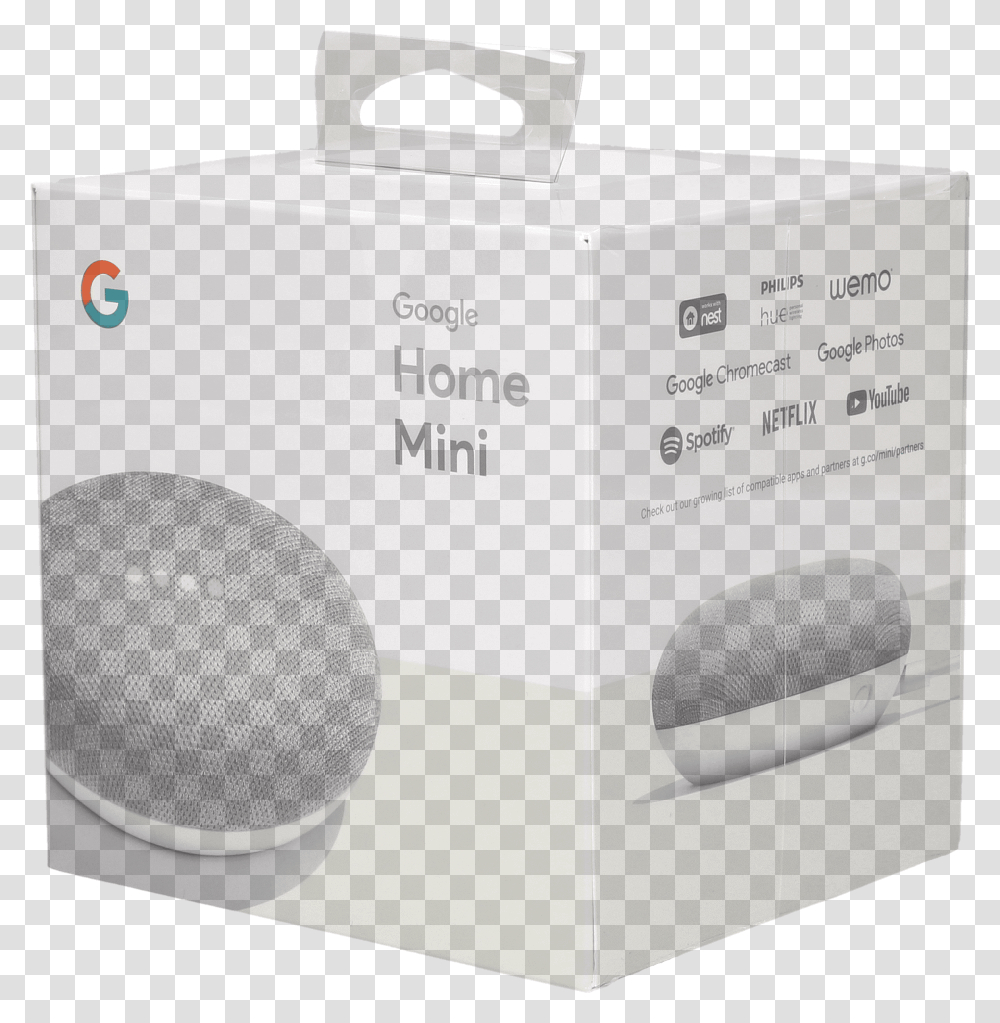Google Home Mini Chalk, Box, Electronics, Carton, Cardboard Transparent Png