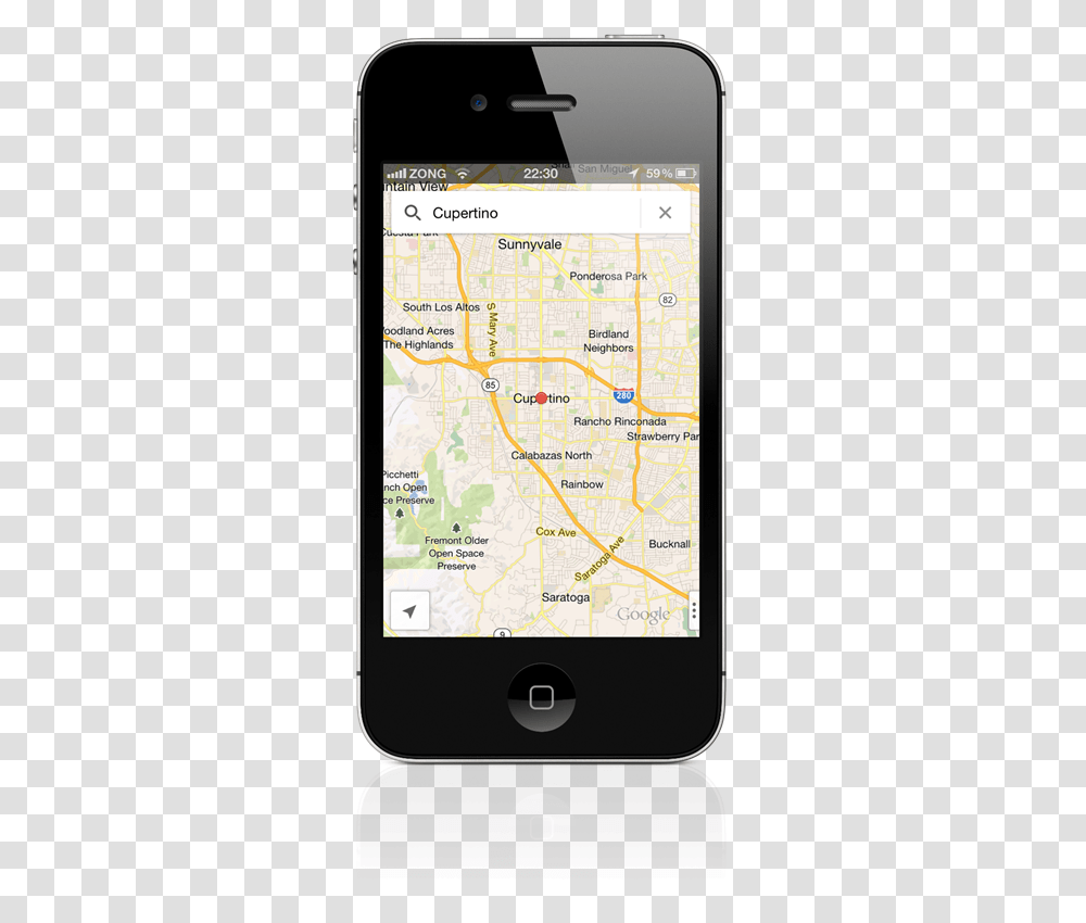 Google Maps For Iphone Default App Iphone Google Maps, Mobile Phone, Electronics, Cell Phone Transparent Png