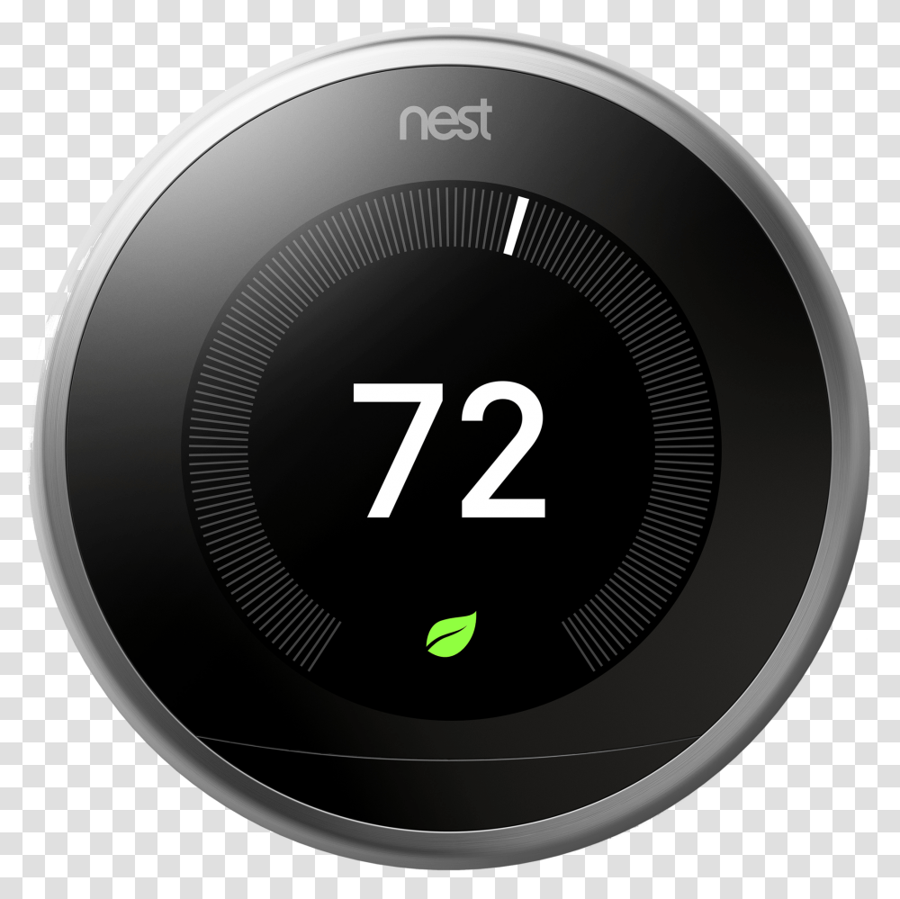 Google Nest Learning Smart Thermostat Room Thermostat Smart Home, Gauge, Tachometer Transparent Png