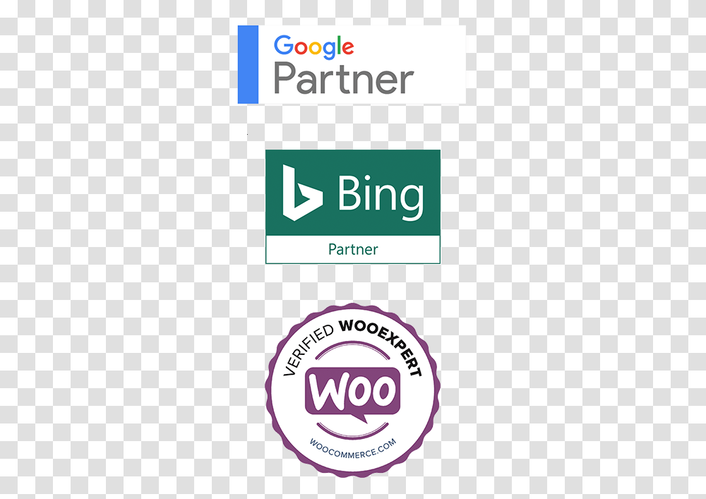 Google Partner Bing Prtner Wooexpert Certifications Circle, Label, Logo Transparent Png