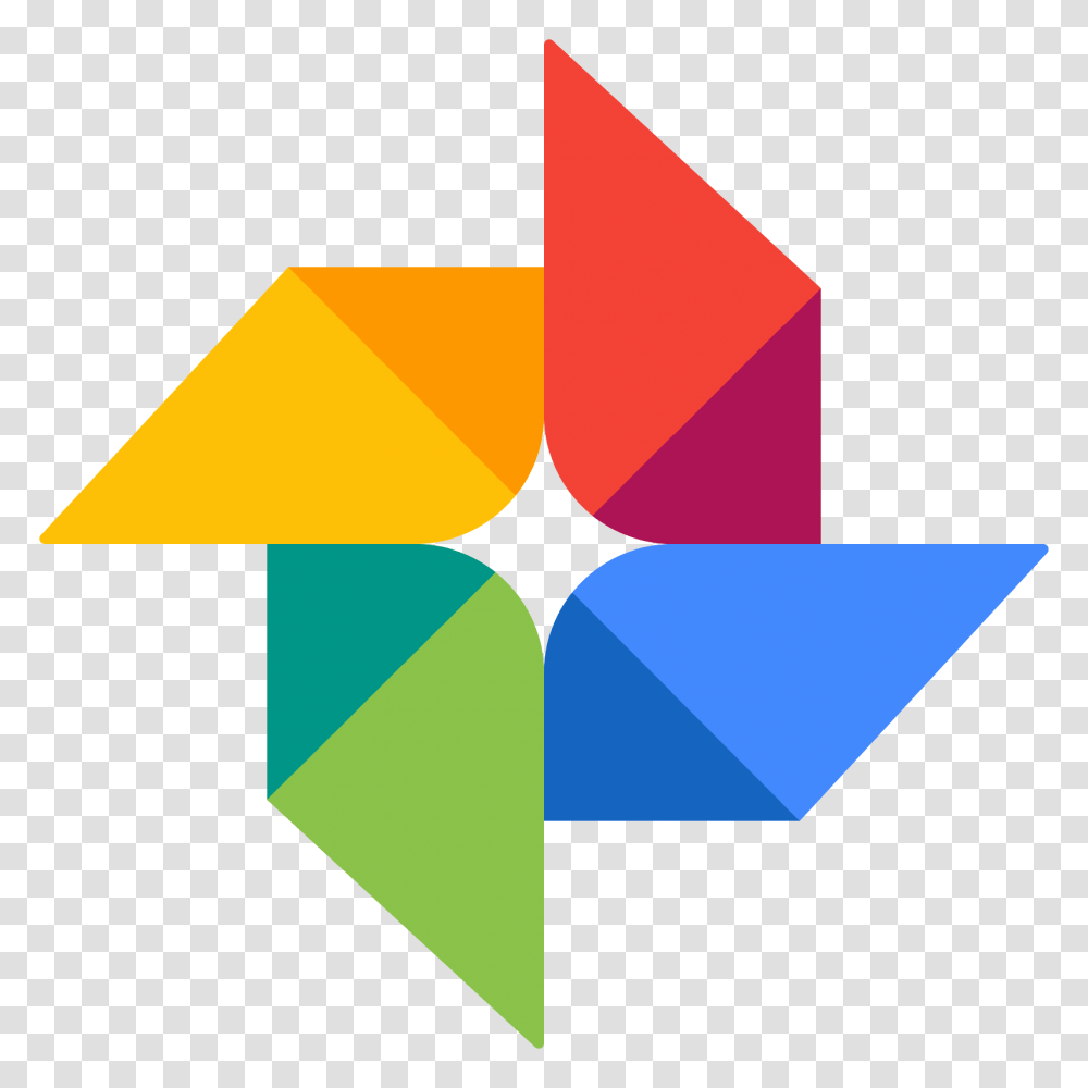 Google Photos Icon, Triangle, Paper Transparent Png