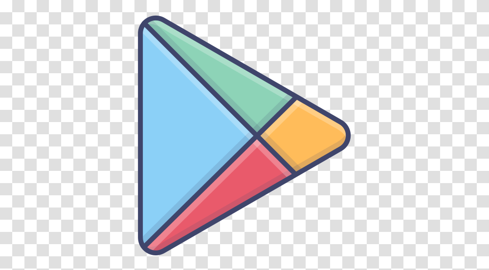 Google Play Logo Brand Free Icon Of Vertical, Triangle, Mobile Phone, Electronics, Cell Phone Transparent Png