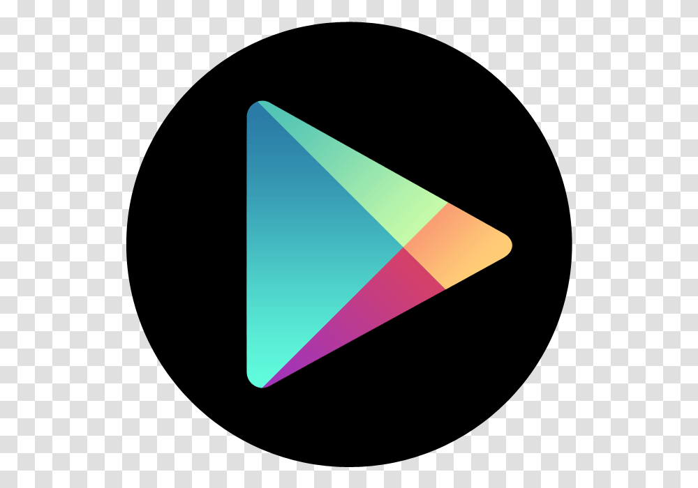 Google Play Store Icon Icon Google Play, Triangle, Business Card, Paper, Text Transparent Png
