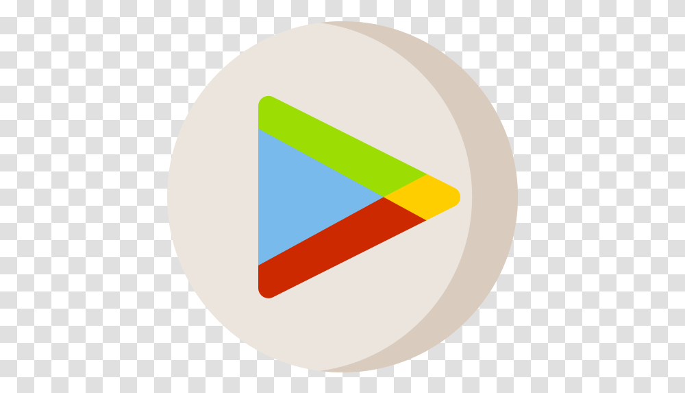 Google Play Vector Icon Circle Play Store Icon, Triangle, Tape Transparent Png