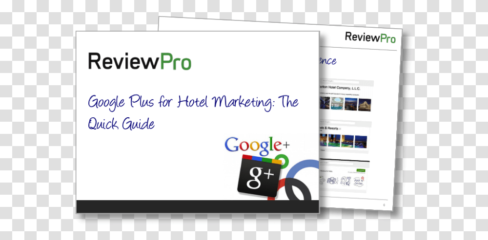 Google Plus For Hotel Marketing The Quick Guide Screenshot, Poster, Advertisement, Flyer, Paper Transparent Png