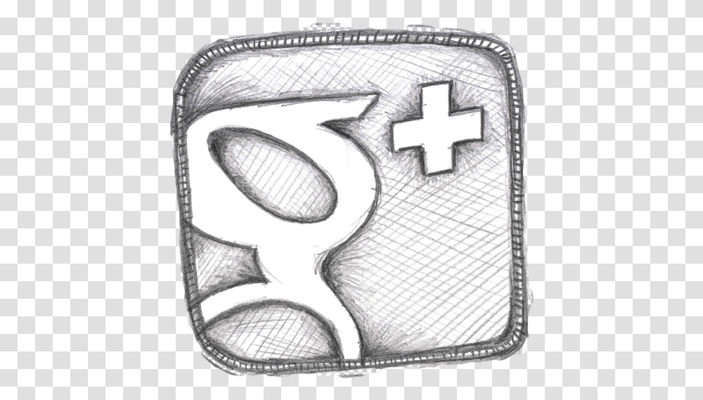 Google Plus Icon Sketch Clipped Rev Emblem, Buckle, Symbol, Logo, Trademark Transparent Png