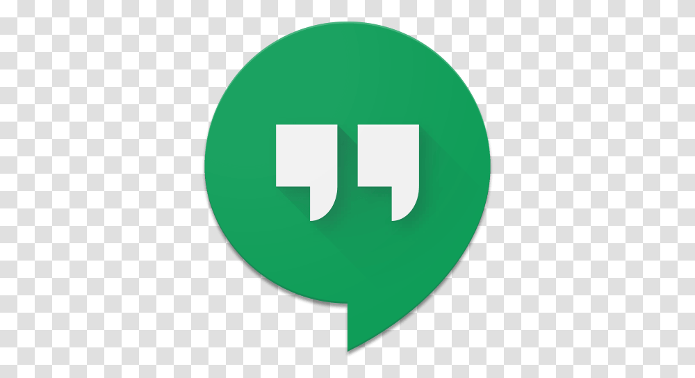 Google Released Hangouts 3 Google Hangouts Logo, Hand, Symbol, Text, Green Transparent Png