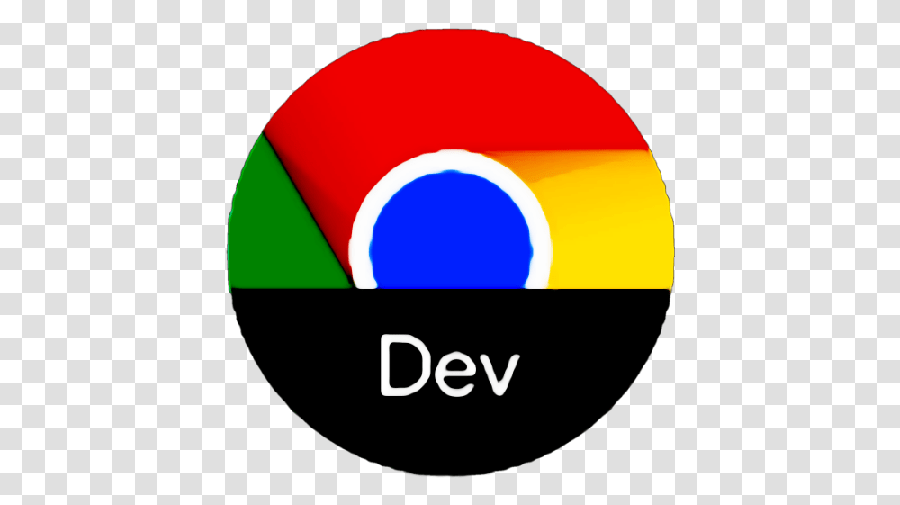 Googlechromedev Google Chrome Sticker By Sky's Design Dot, Logo, Symbol, Trademark, Light Transparent Png