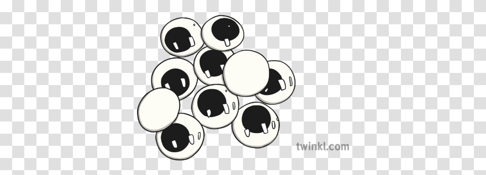 Googly Eyes Illustration Twinkl Circle, Text, Symbol, Stencil, Volleyball Transparent Png