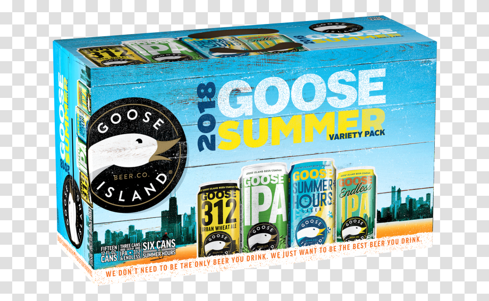 Goose Island 2018 Summer Variety Pack Goose Island Summertime 15 Pack, Label, Mobile Phone, Advertisement Transparent Png