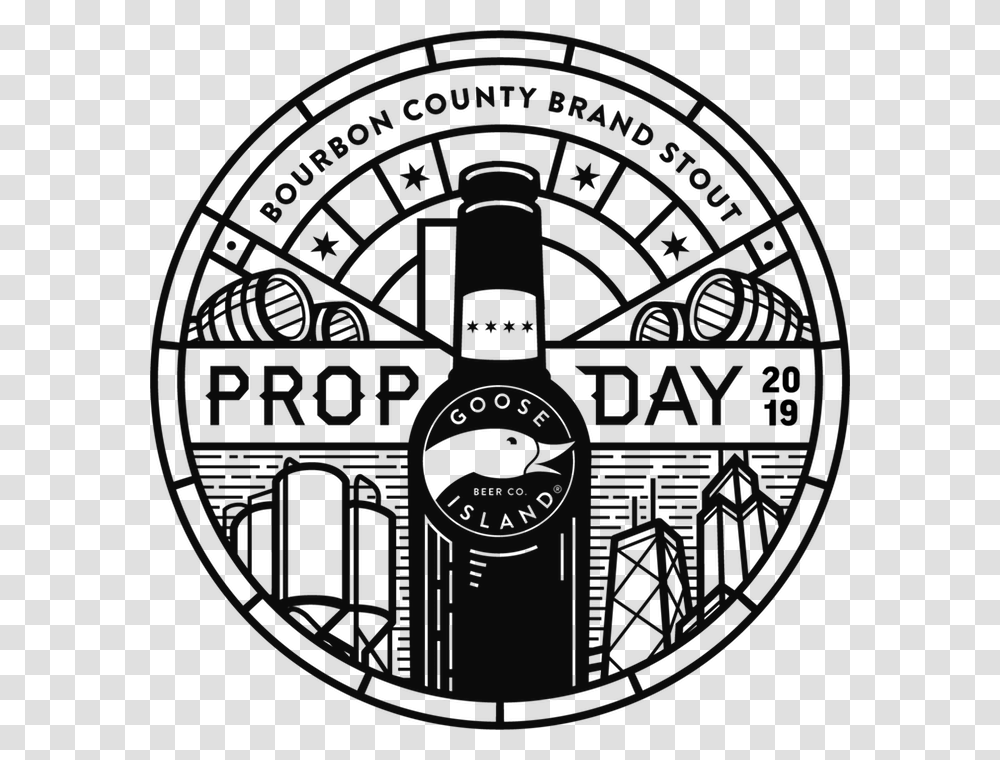 Goose Island Prop Day 2019 Logo Goose Island Prop Day 2018, Alcohol, Beverage, Bottle, Clock Tower Transparent Png