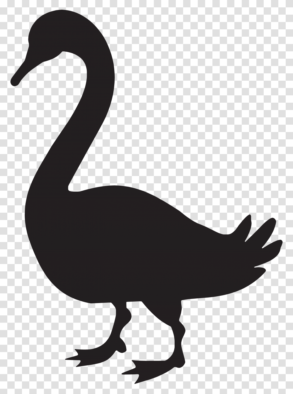 Goose Silhouette Clip Art, Animal, Bird, Flamingo, Waterfowl Transparent Png