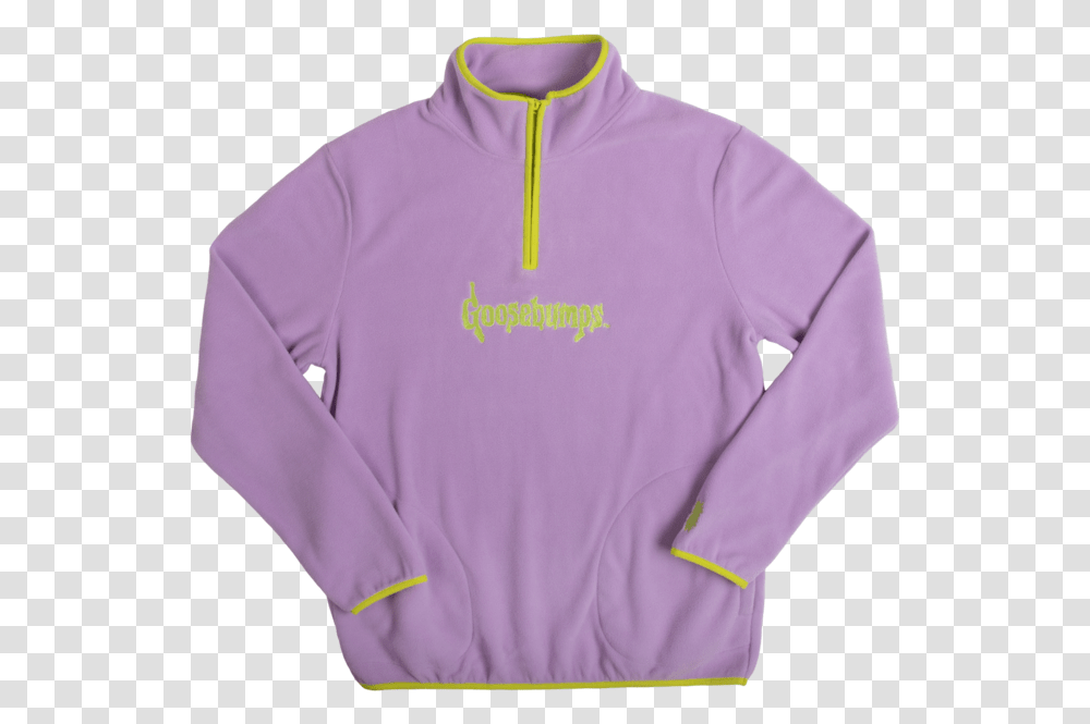 Goosebumps Logo Lavender Polar Fleece Long Sleeve, Clothing, Apparel, Sweatshirt, Sweater Transparent Png