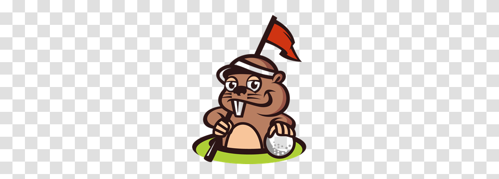 Gopher Animal Mascot For Golf Logo Vector, Poster, Advertisement, Doodle Transparent Png