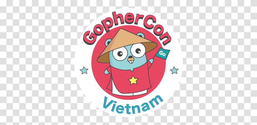 Gophercon Vietnam Workshop Will Be Cartoon, Label, Text, Sticker, Logo Transparent Png