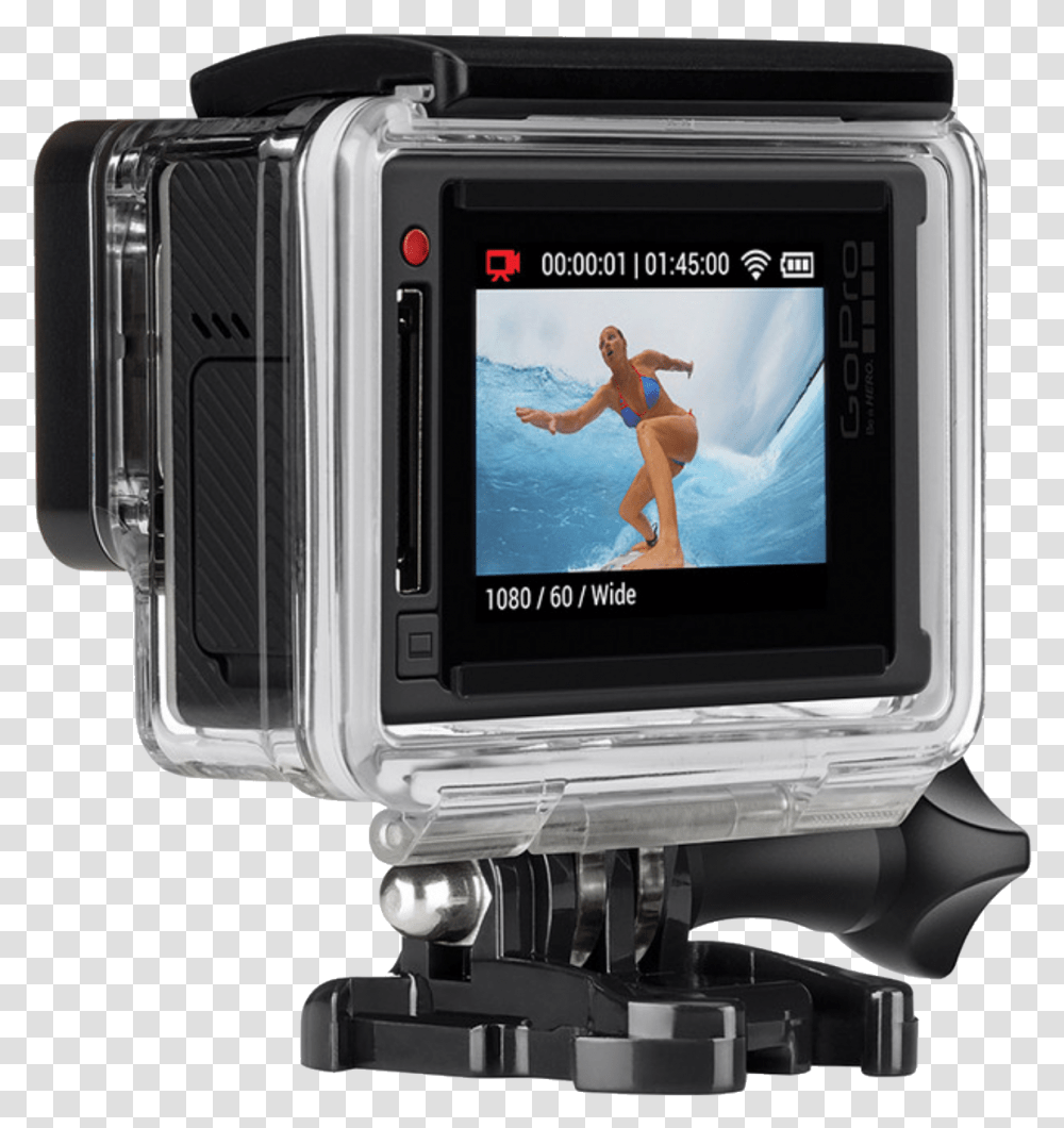 Gopro Cameras File Web Icons Video Camera, Person, Human, Electronics, Clothing Transparent Png