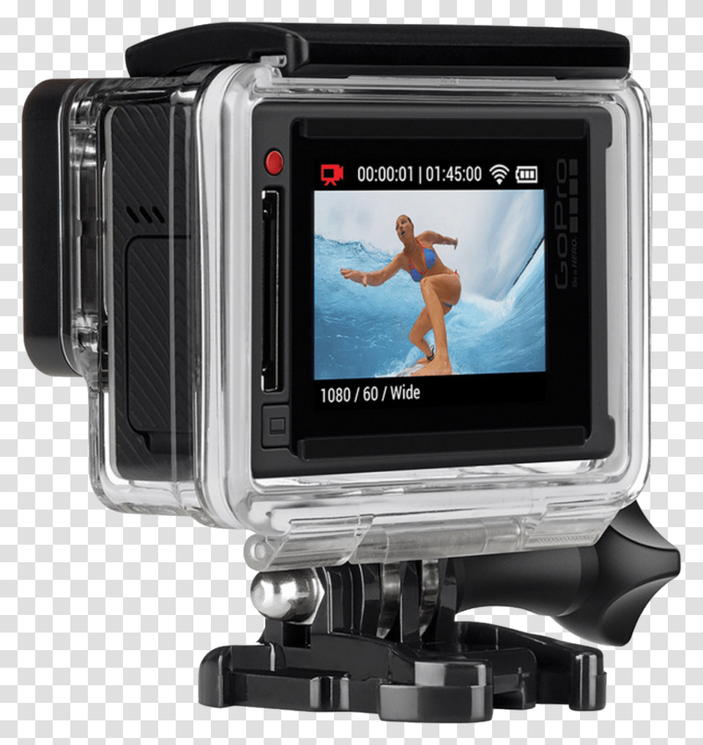 Gopro Hero 3 Silver Back, Person, Human, Camera, Electronics Transparent Png