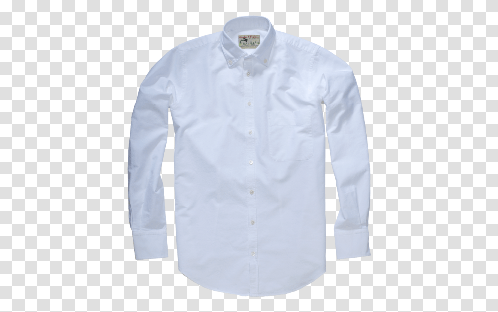 Gordon Amp Ferguson Classic Oxford Shirt White Long Sleeved T Shirt, Apparel, Dress Shirt, Person Transparent Png