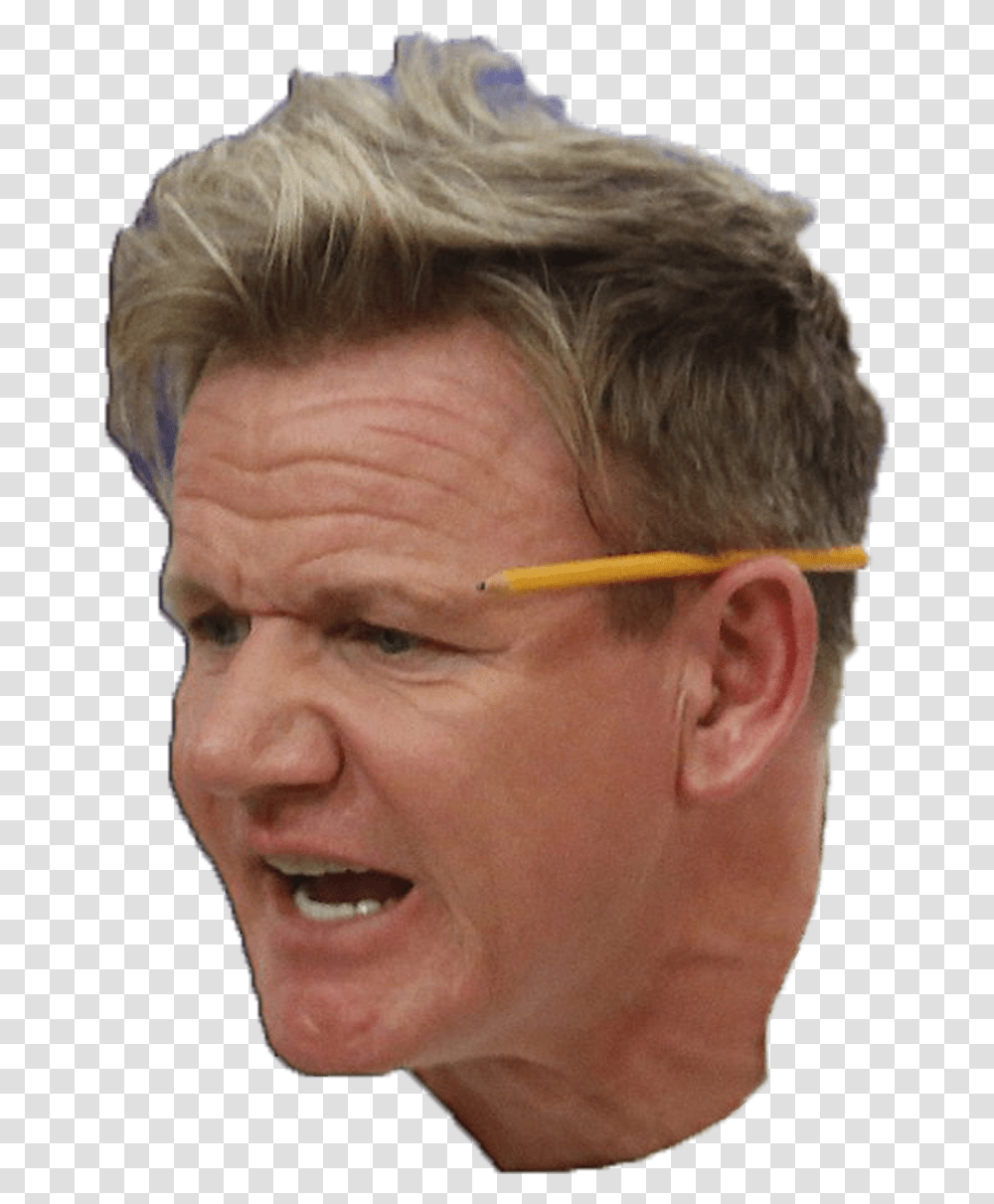 Gordon Ramsay Reaction Images Anonymous Fri Jul, Face, Person, Head, Frown Transparent Png