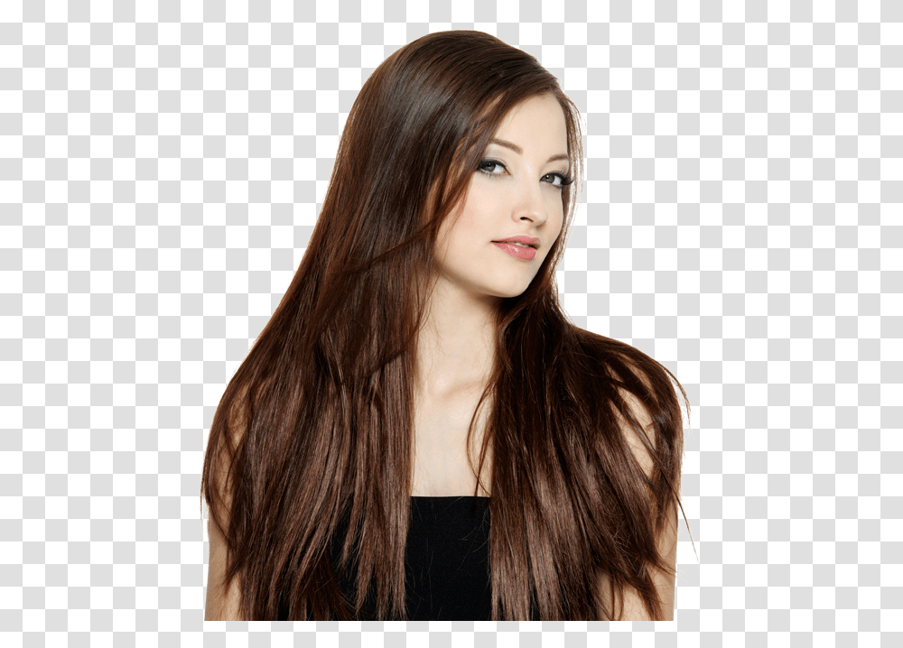 Gorgeous Long Brown Hair, Face, Person, Female, Woman Transparent Png