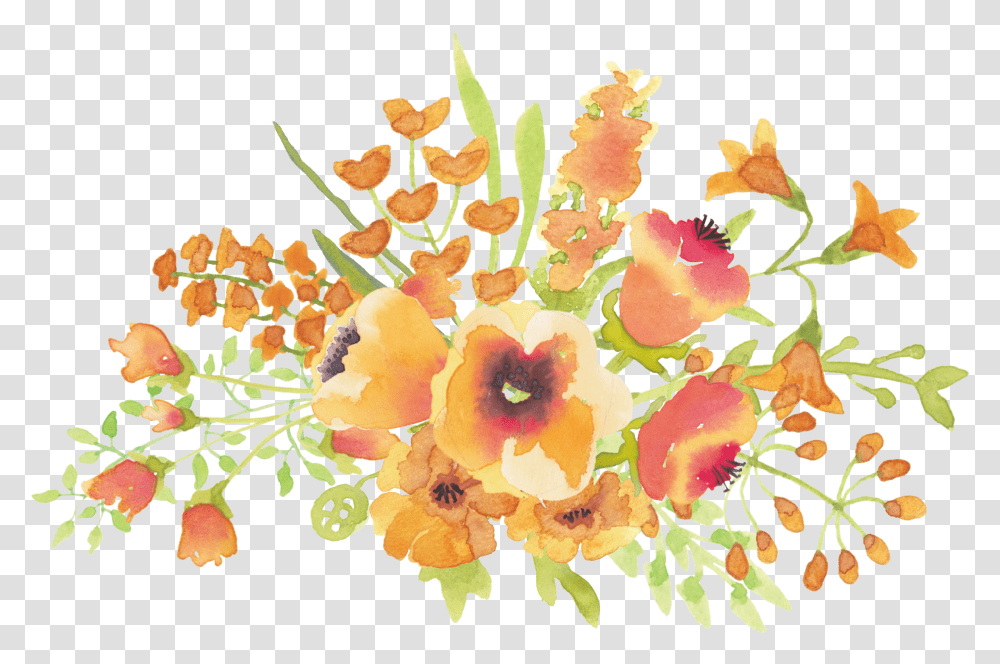 Gorgeus Clipart Orange Flower Flowers, Graphics, Floral Design, Pattern, Plant Transparent Png