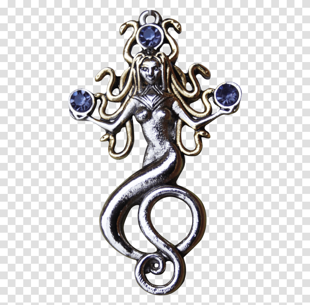 Gorgon For Feminine Wile Pendant By Briar At Enchanted Gorgon, Cross, Figurine, Jewelry Transparent Png