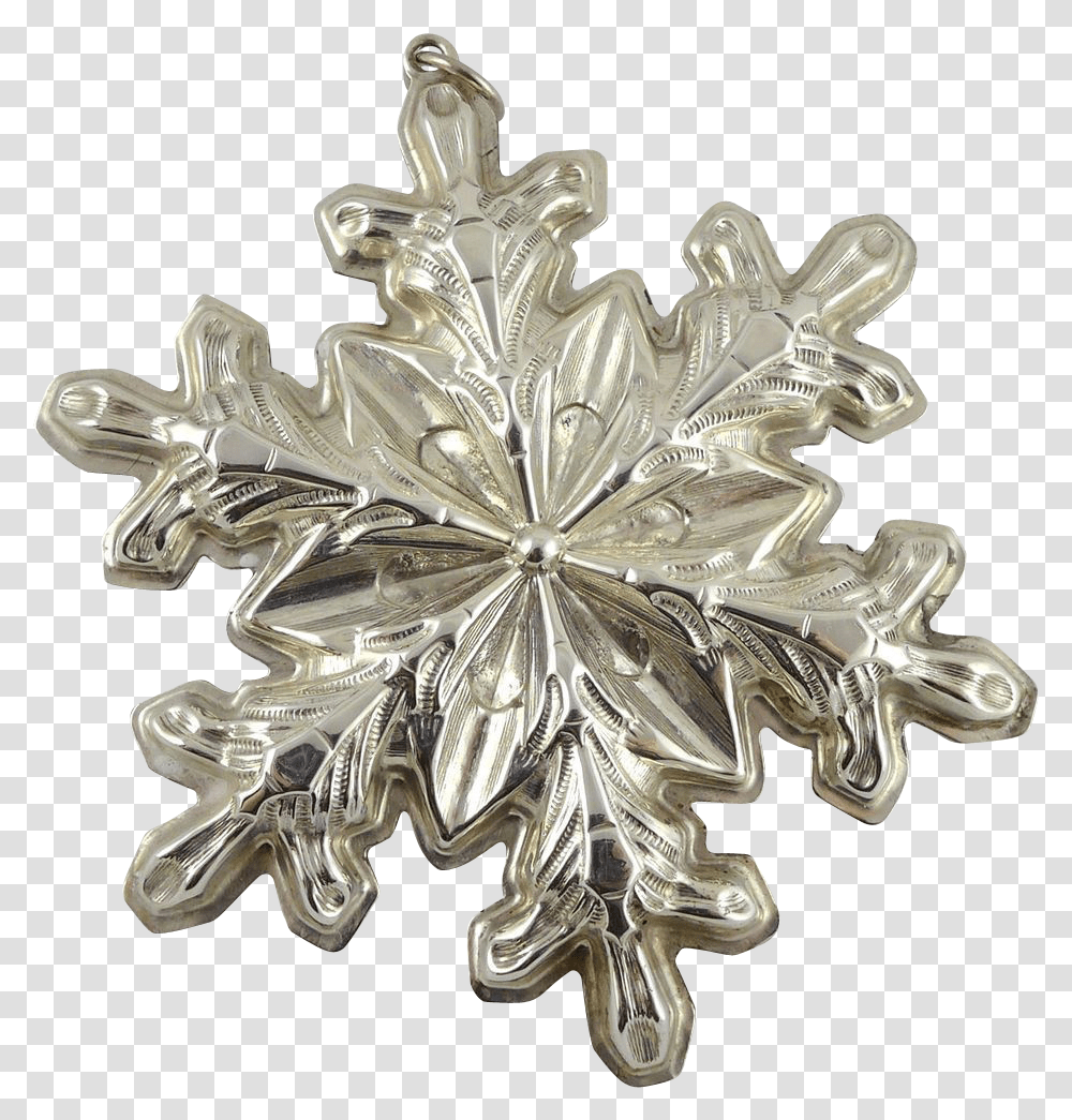 Gorham Sterling Silver Snowflake Christmas Ornament Maple Leaf, Chandelier, Lamp, Crystal, Accessories Transparent Png