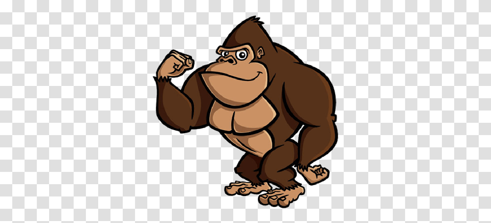 Gorilla Animal Clipart Gorilla Cartoon Background, Wildlife, Mammal, Amphibian, Frog Transparent Png