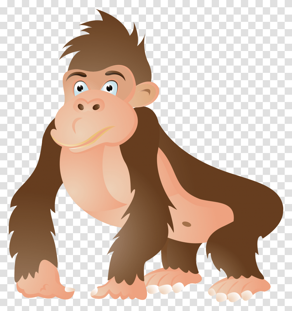 Gorilla Ape Chimpanzee Cartoon Clip Art Cartoon Is Gorilla, Monkey, Wildlife, Mammal, Animal Transparent Png