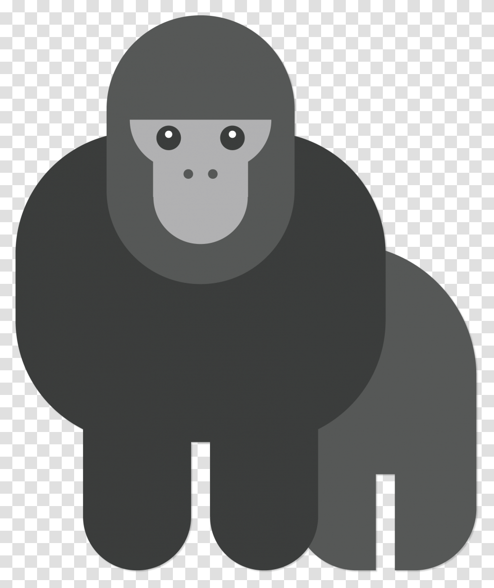 Gorilla Chimpanzee Orangutan Euclidean Vector Cartoon, Face, Animal, Mammal, Snowman Transparent Png