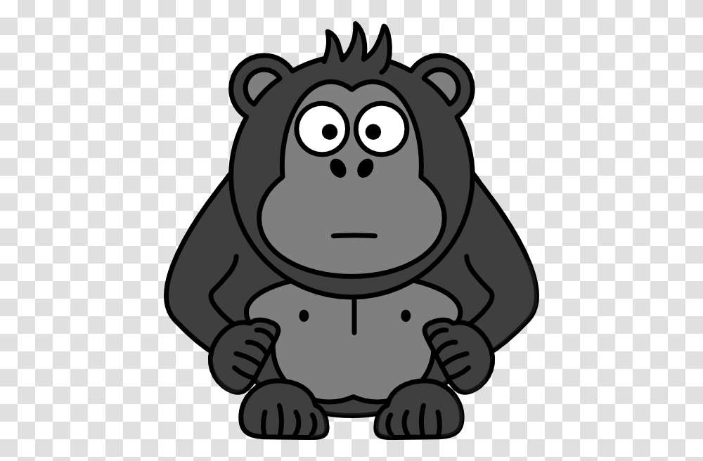 Gorilla Clip Art, Stencil, Mammal, Animal, Wildlife Transparent Png