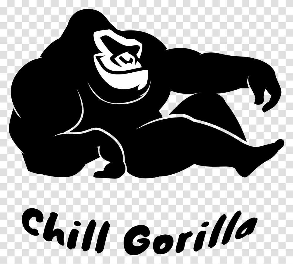 Gorilla Clipart Chill Gorilla, Label, Alphabet Transparent Png