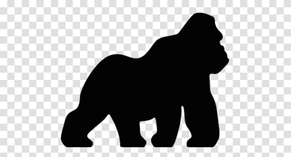 Gorilla Clipart, Silhouette, Person, Mammal, Animal Transparent Png