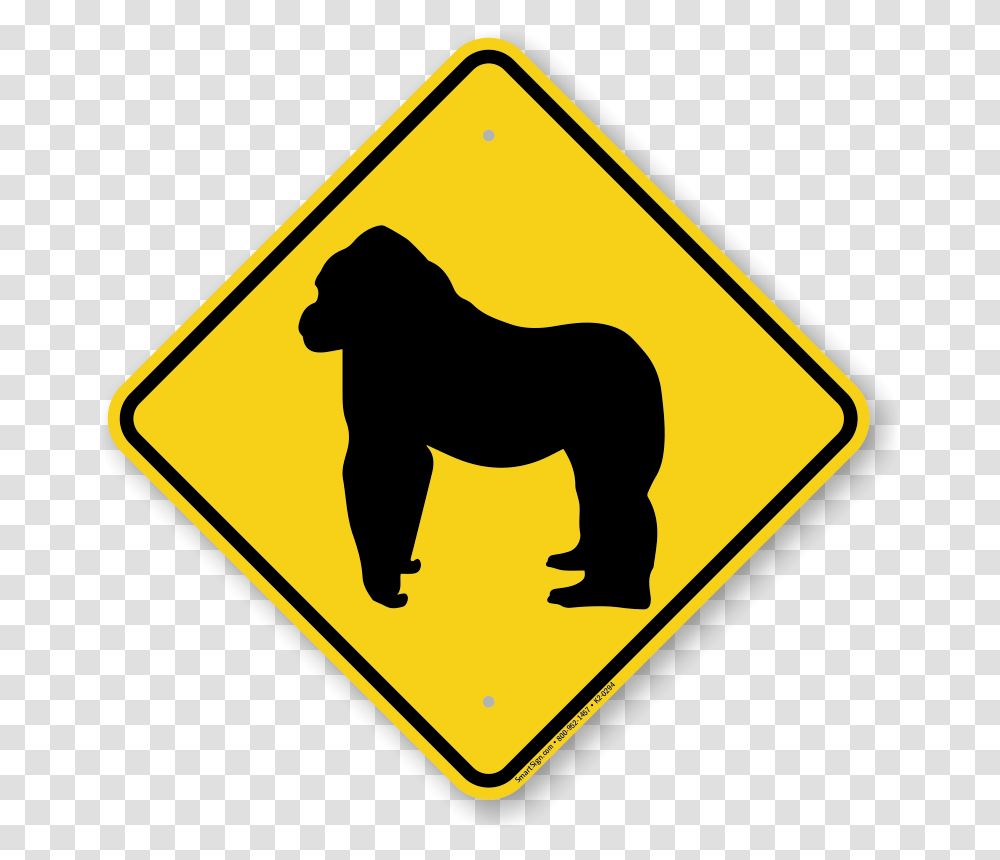 Gorilla Crossing Road Sign Top Quality Sku, Dog, Pet, Canine Transparent Png