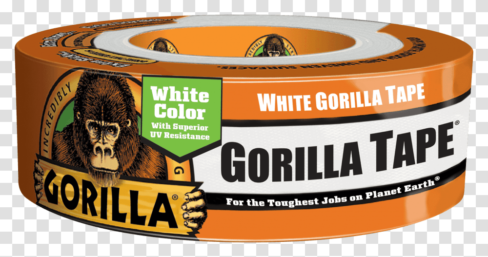 Gorilla Duct Tape 30 Yds White Primate, Tin, Can, Label Transparent Png