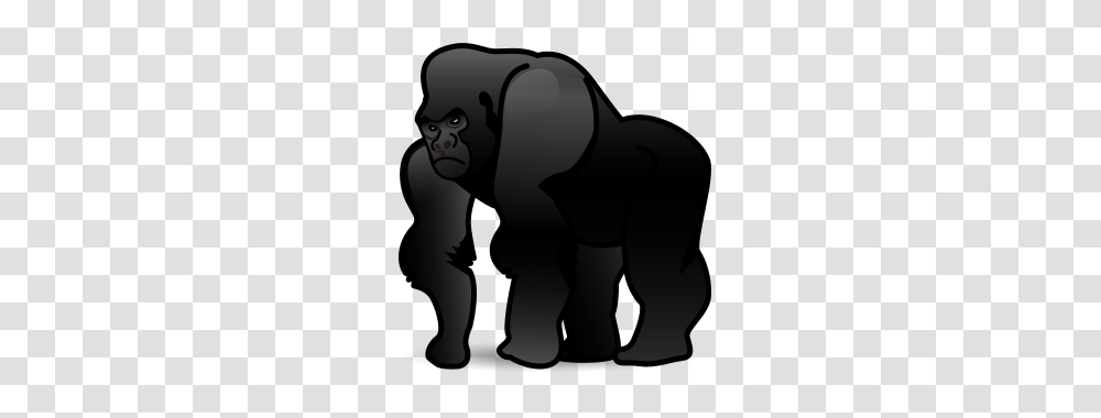Gorilla Emojidex, Ape, Wildlife, Mammal, Animal Transparent Png