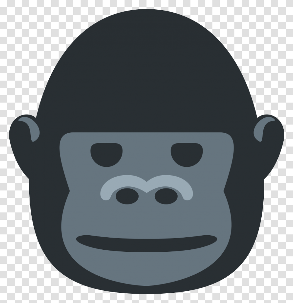Gorilla Face Clipart Gorilla Emoji Meaning, Head, Stencil, Label Transparent Png