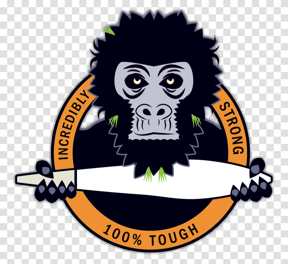 Gorilla Glue Cannabis Strain Logo Cannabis Strain Logo, Ape, Wildlife, Mammal, Animal Transparent Png