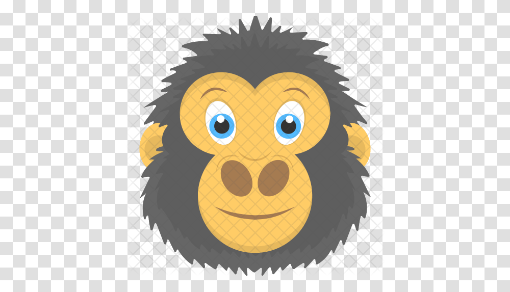 Gorilla Icon Cartoon, Poster, Animal, Head, Mammal Transparent Png